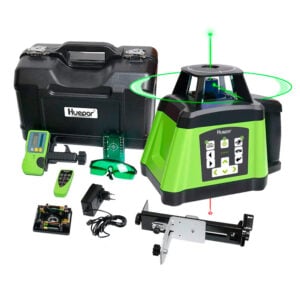 Nivel Láser Rotativo Verde Huepar RL200HVG 200m + Receptor