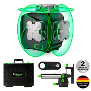 Nivel Láser Verde Huepar S03CG 12 Línea 3D Bluetooth Control