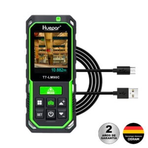 Medidor Láser Huepar LM90C 90m Cámara Zoom Exterior