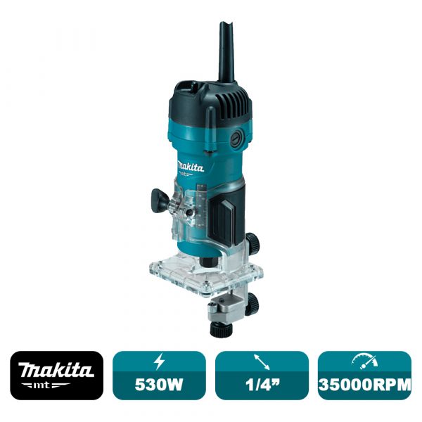 Ruteadora Fresadora Makita M3700B MT 1/4" 530W 35,000 Rpm - Imagen 2