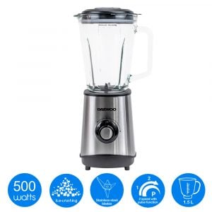 Licuadora Plateada Daewoo DBL-922 1.5L 2 Velocidades