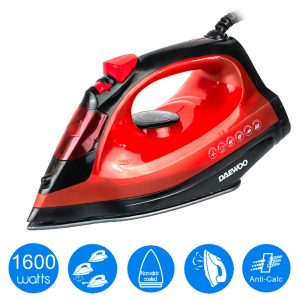Plancha Roja Seco Vapor Spray Daewoo DSI-9252 1600w