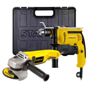Taladro Percutor Stanley 1/2" 700w + Amoladora 4 1/2" 1000w