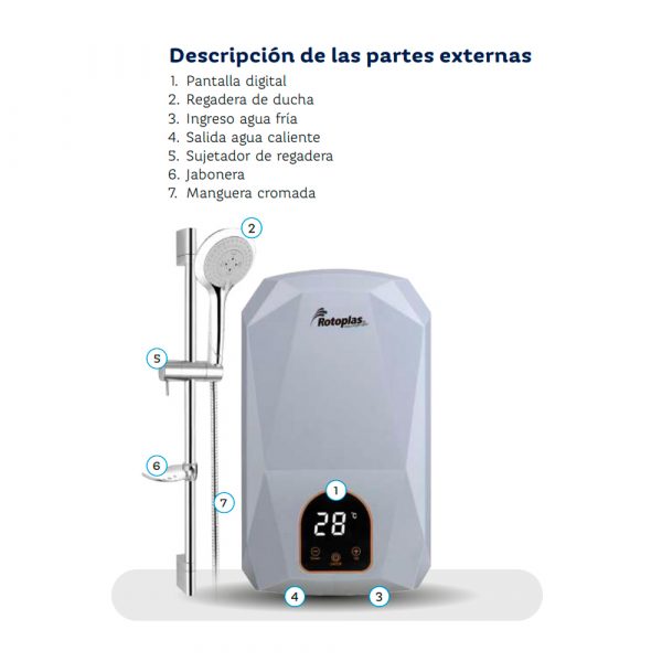 Terma Instantánea Rotoplas Supreme con Sensor 2.6 PSI - Imagen 5