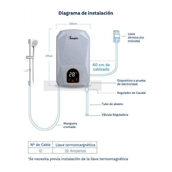 Terma Instantánea Rotoplas Supreme con Sensor 2.6 PSI - Imagen 6