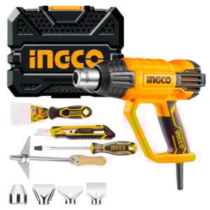 Pistola De Calor Ingco Hg200028-1 2000w Pro + Maleta LCD