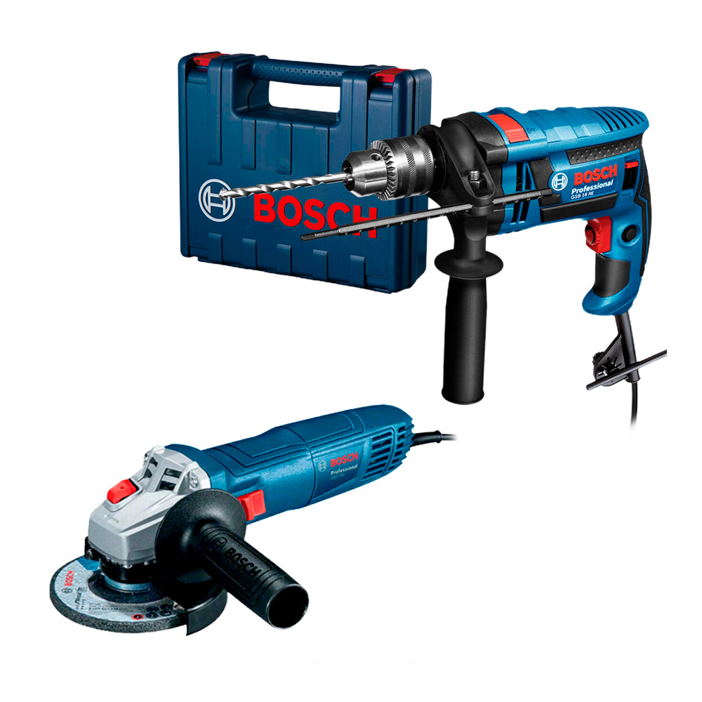 Taladro Percutor Bosch GSB 16 RE MP + Amoladora GWS 700 - Vultec