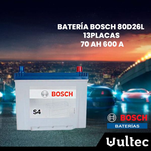 Batería Bosch 80D26L 13 Placas 70 Ah 600 A - Imagen 2