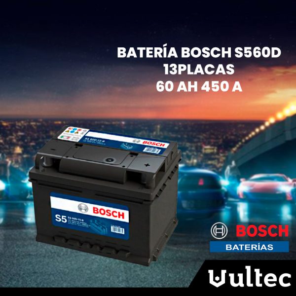 Batería Bosch S560D 13 Placas 60 Ah 450 A - Imagen 2