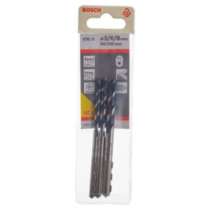 Set 3 Piezas Bosch Broca Muro CYL-5 de 5 6 y 8mm