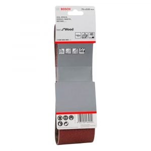 Lija de Banda Bosch 3"X21" Gr 40 x3 Unidades Best for Wood