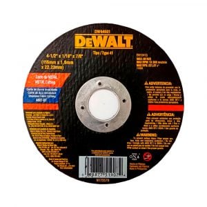 Disco Corte Dewalt DW44601 Inox 4-1/2" X 1/16" (1.6mm)