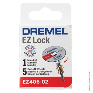 Kit Mandril Ez-Lock+5 Discos Corte Metales Dremel EZ406