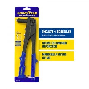 Remachadora Manual Goodyear Aluminio 10" 4 Boquillas