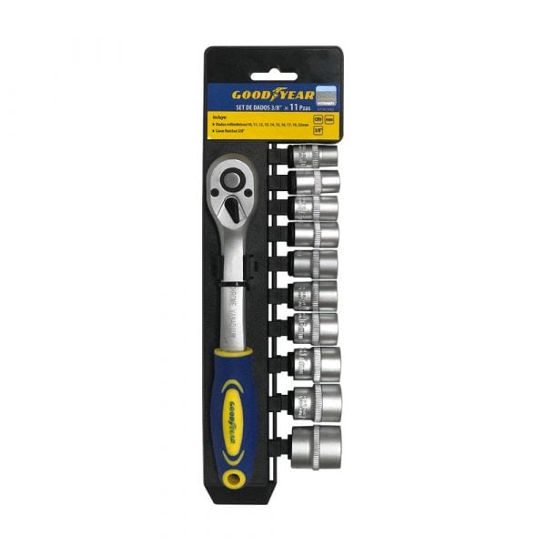 Set de Dados Goodyear 11pcs 3/8" pulgadas CRV - Imagen 2