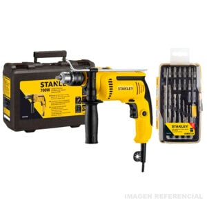 Taladro Percutor Stanley SDH700K 1/2" 700w Maleta + Set 27pz