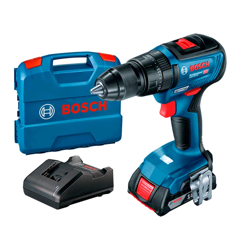 Taladro Percutor Bosch GSB 18V-50 + 1 Batería 2.0Ah + Cargador + Maletín -  Vultec