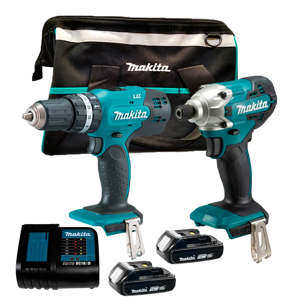 Taladro Makita DHP453 + Atornillador + 2 Bat 1.5AH + Carg - Vultec