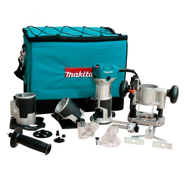 Makita Recortadora Ruteadora 710w + Set Bases