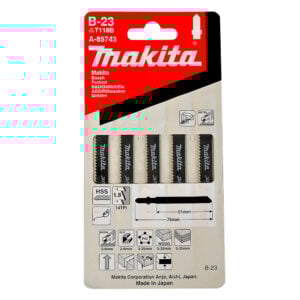 Set 5 Hojas de calar Makita para Madera Metal Plástico 2-6m