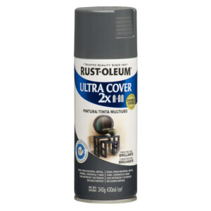 Aerosol Multiusos Ultra Cover 2x Gris Oscuro Brillante 340g