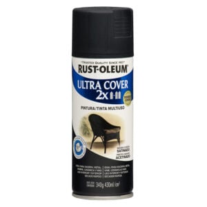 Aerosol Multiusos Ultra Cover 2x Negro Cañón Satinado 340g
