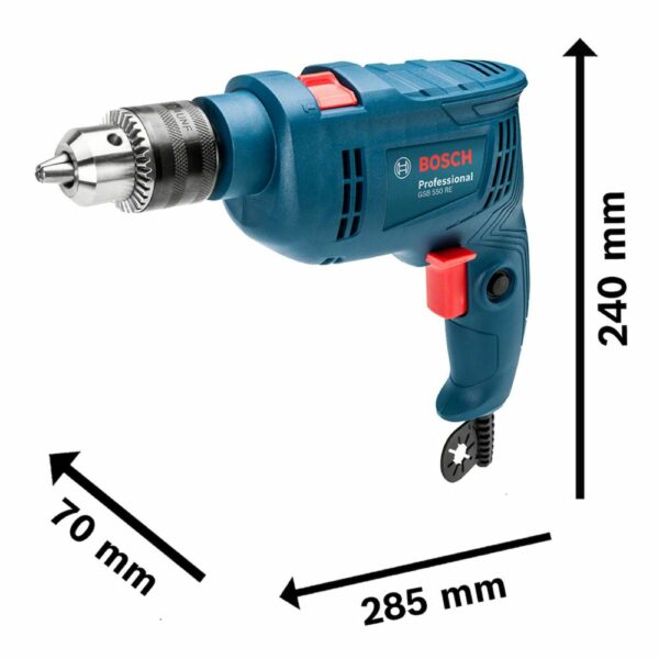Taladro Percutor Bosch GSB 550 RE 550w + Maletín-991018079-Imagen 5
