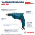 Taladro Percutor Bosch GSB 550 RE 550w + Maletín-991018079-Imagen 8