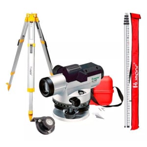 Nivel Óptico Huepar AL-32X 120m + Mira Telescópica + Trípode