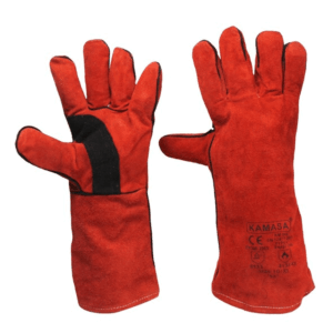 Guante de Cuero para Soldar 14" Rojo Kamasa KM845