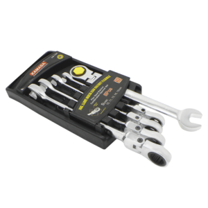 Juego Llave Mixta con Rachet Flexible 10 a 15mm x5pzs Kamasa