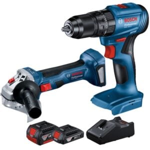 Taladro Percutor Bosch 1/2″ GSB 185LI + Esmeril 5″ GWS 180LI
