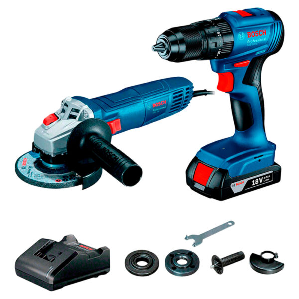 Taladro Percutor Bosch GSB 185-LI 18V +Bat + Esmeril GWS 700_1011044