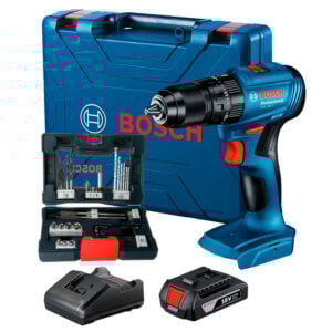 Taladro Percutor Bosch GSB 185-LI 18V + Set 41 piezas