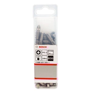 Bosch Punta Pozidriv 2X25mm 100 Unidades Caja Plastica