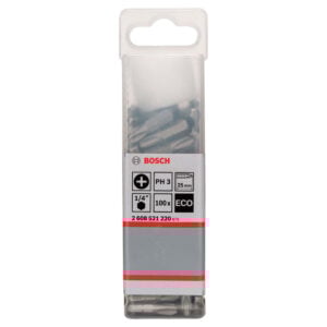 Bosch Punta Phillips 3X25mm 100 Unidades Caja Plastica