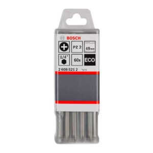 Bosch Punta Pozidriv 2X50mm 60 Unidades Caja Plastica