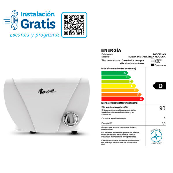 Terma Instantanea Rotoplas Moderna - Imagen 5