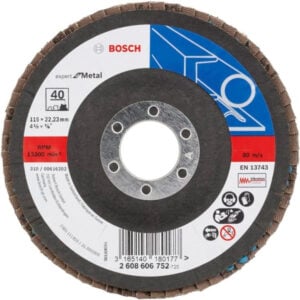 Bosch Disco Flap Expert para Metal 4.5" Gr40 Curvo fibra