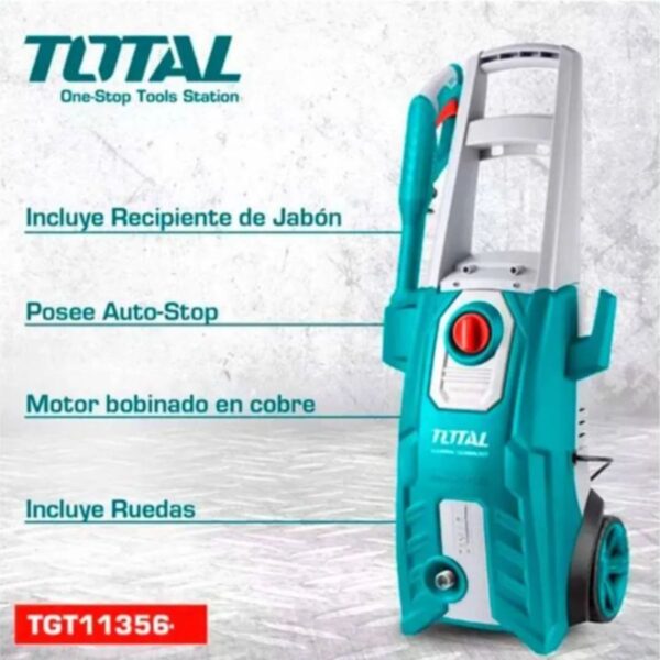 Hidrolavadora 1800w 2200 Psi Total Tools TGT11356 - Imagen 4