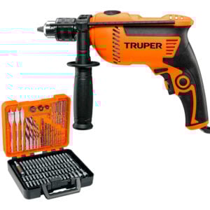Taladro percutor 1/2 600W A7-2 + Set 100 pz JBPUN-100 Truper