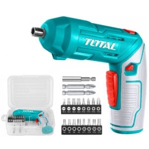 Atornillador 4V + Estuche + 18 pz Taladro TSDLI0442 Total