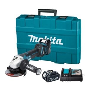 Esmeril Angular DGA518 5" 18V BL + 2 Bat + Maleta Makita