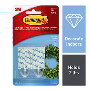 Gancho Command Clear Mediano 17091 x2