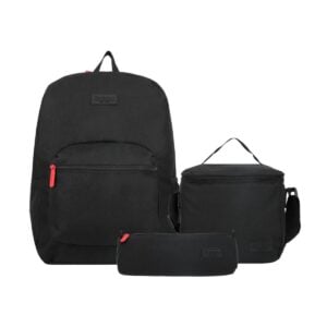 Triple Pack 5XT Mochila + Lonchera + Cartuchera Negro