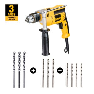 Taladro Percutor Dewalt 1/2" VVR 650W + 10 Brocas Hss
