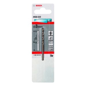 Bosch Broca Metal Cobalto HSS-Co 3.0 x 33 x 61