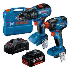 Taladro Percutor GSB 18V-50 + Impacto 1/2"-1/4" GDX 18V-200