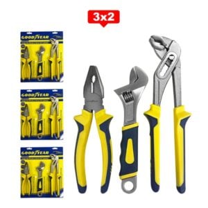 Set Alicates y Llaves Pico de Loro Goodyear 3 piezas 3X2