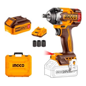Llave de Impacto Ingco 20V Baterías 1/2" 500NM CIWLI2050
